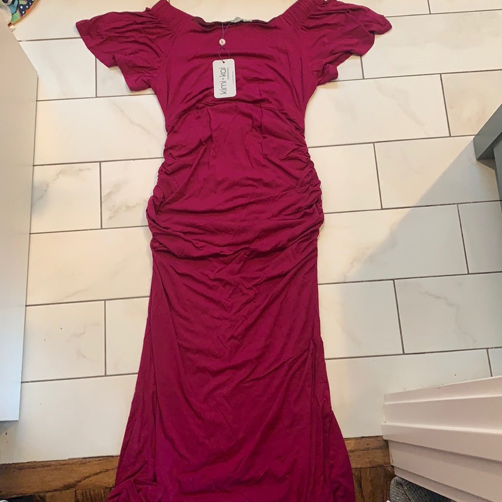 NWT- Maternity off the shoulder dress